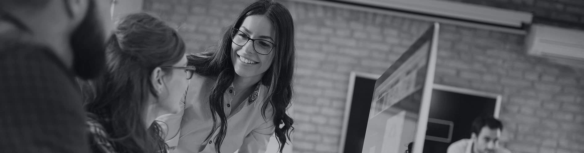 lady in an office environment 